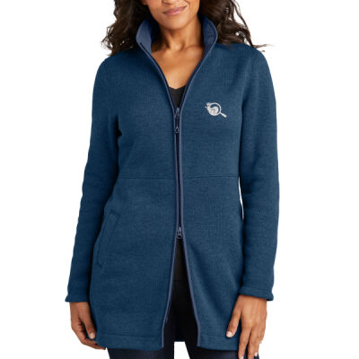 L425  - Ladies Arc Sweater Fleece Long Jacket Thumbnail